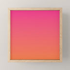 Gradient Fade Hot Pink to Orange Ombré Mini Art Print Gallery Image 1