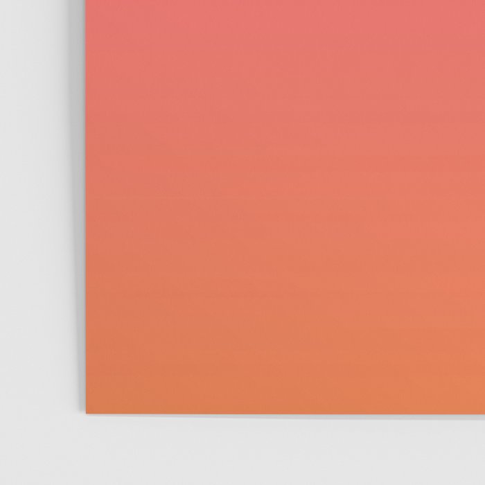 Gradient Fade Hot Pink to Orange Ombré Poster Gallery Image 3