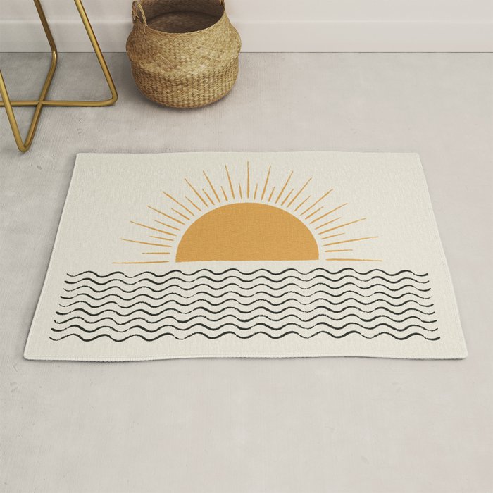 Sunrise Ocean -  Mid Century Modern Style Rug Gallery Image 1