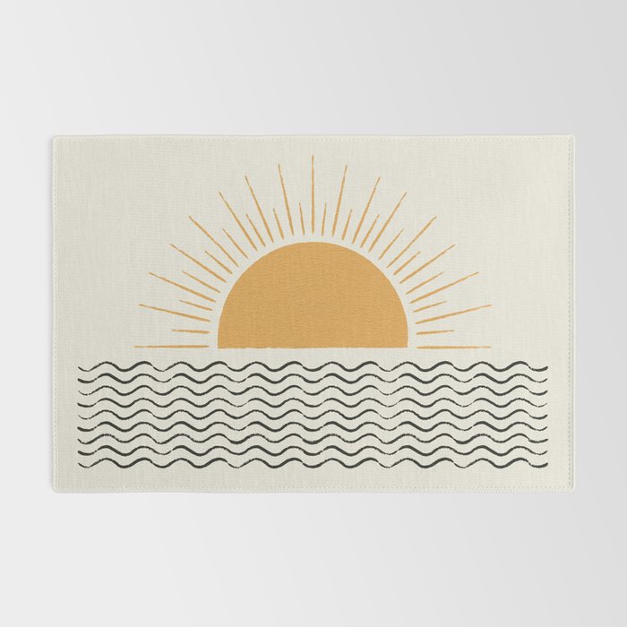 Sunrise Ocean -  Mid Century Modern Style Rug Gallery Image 2