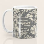 Club Surfing Longboard Logo and Hibiscus Hawaiian Print  Coffee Mug Gallery Image 3