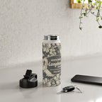 Club Surfing Longboard Logo and Hibiscus Hawaiian Print  Water Bottle Gallery Image 4
