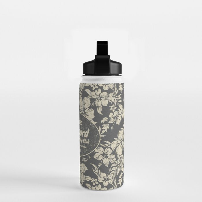 Club Surfing Longboard Logo and Hibiscus Hawaiian Print  Water Bottle Gallery Image 2
