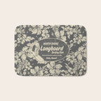 Club Surfing Longboard Logo and Hibiscus Hawaiian Print  Bath Mat Gallery Image 1