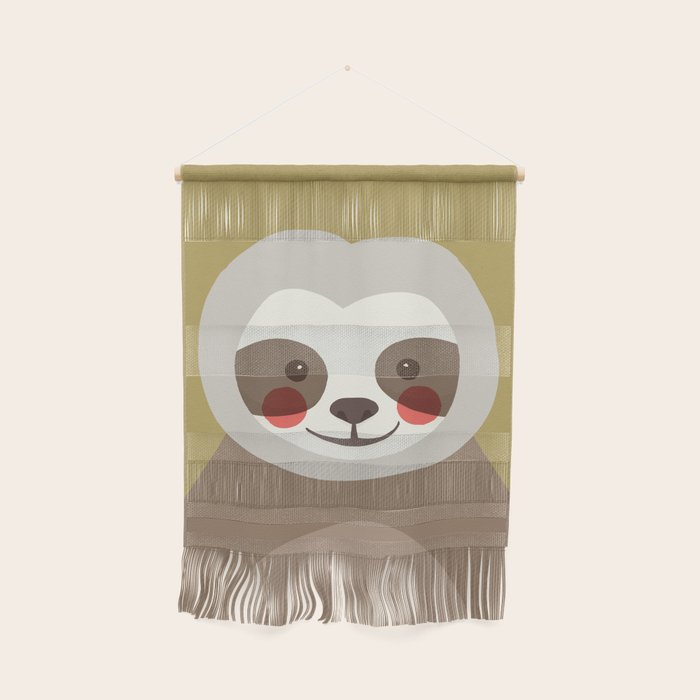 Sloth Animal Portrait Wall Hanging Gallery Image 1
