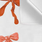 Vibrant Red Watercolor Bow  Wall Tapestry Gallery Image 3