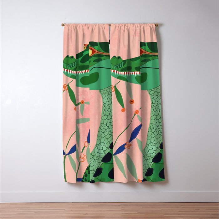 Jungle Crocodile Window Curtain Gallery Image 3