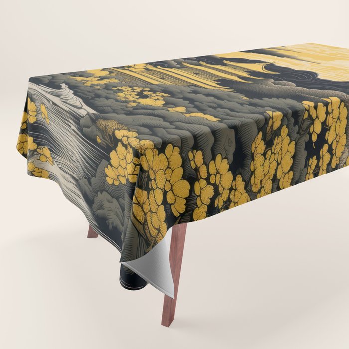 Golden Pagoda Tablecloth Gallery Image 1