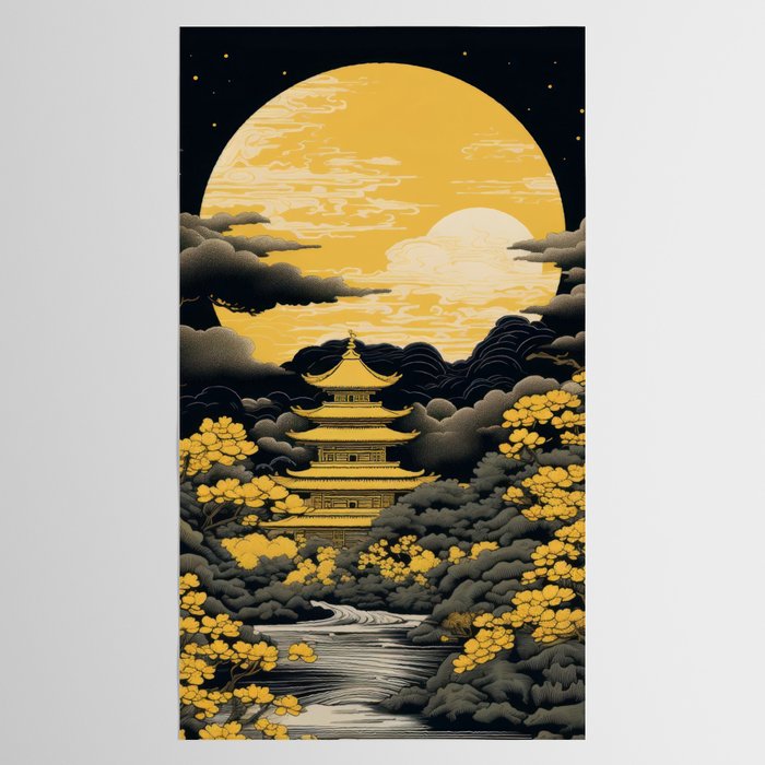 Golden Pagoda Tablecloth Gallery Image 2