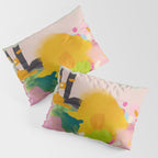 floral color study abstract art Pillow Sham Gallery Image 3