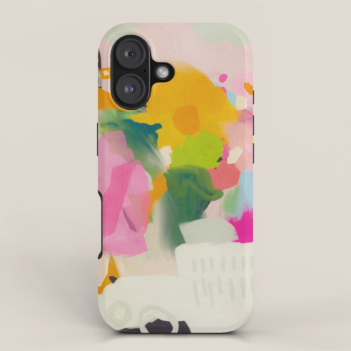 floral color study abstract art iPhone Case Gallery Image 1