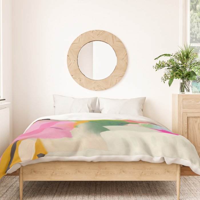 floral color study abstract art Duvet Cover Gallery Image 3