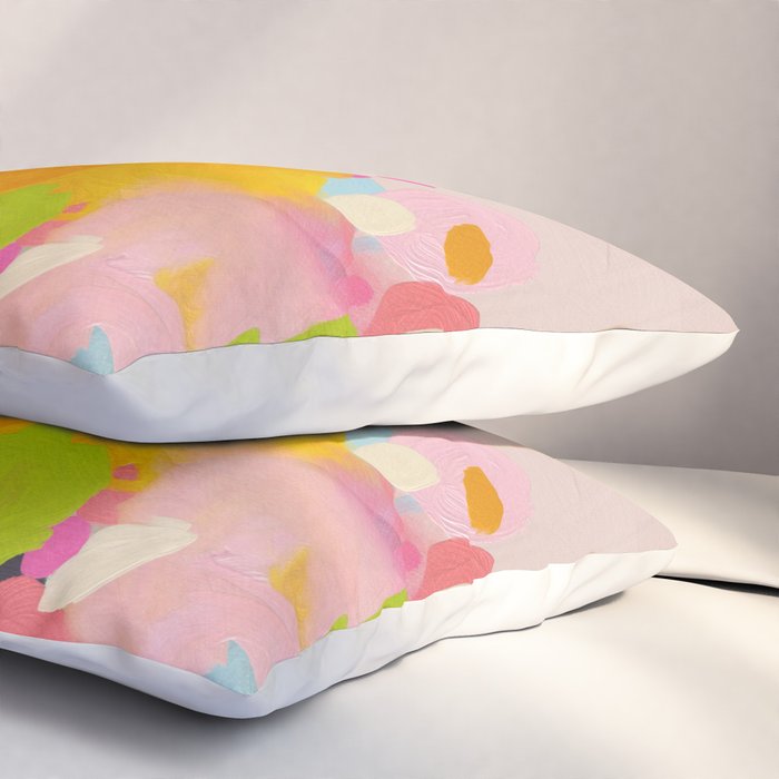floral color study abstract art Pillow Sham Gallery Image 3