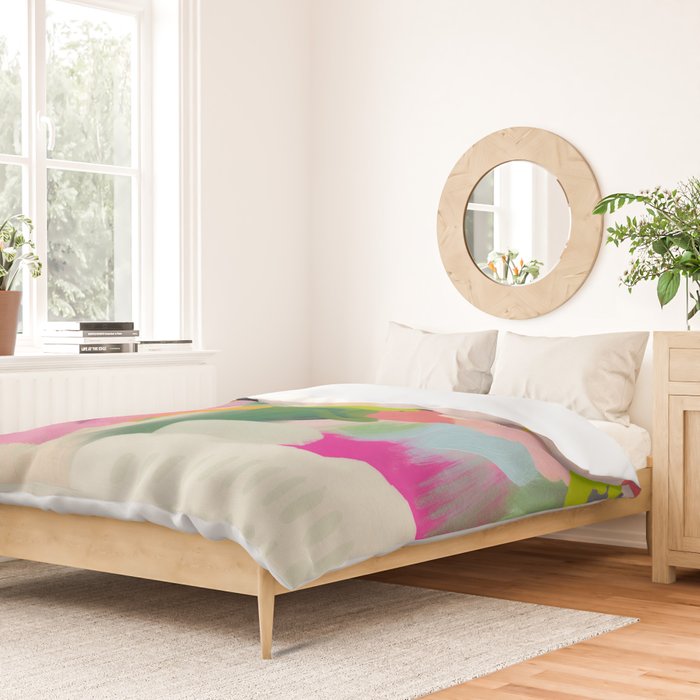 floral color study abstract art Duvet Cover Gallery Image 2