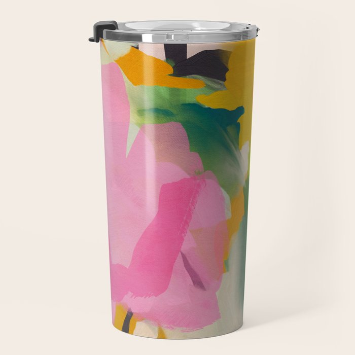 floral color study abstract art Travel Mug Gallery Image 3
