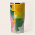 floral color study abstract art Travel Mug Gallery Image 1