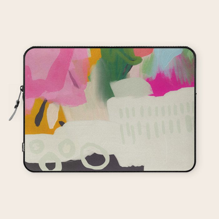floral color study abstract art Laptop Sleeve Gallery Image 1