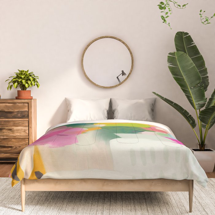 floral color study abstract art Comforter Gallery Image 3