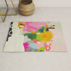 floral color study abstract art Rug Gallery Image 1