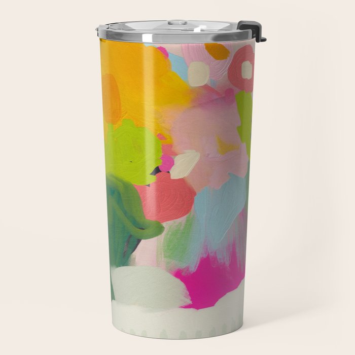 floral color study abstract art Travel Mug Gallery Image 2