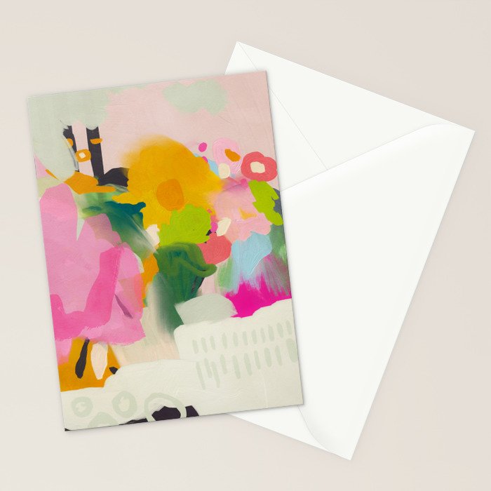 floral color study abstract art Stationery Card Gallery Image 2