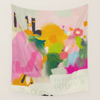 floral color study abstract art Wall Tapestry Gallery Image 4