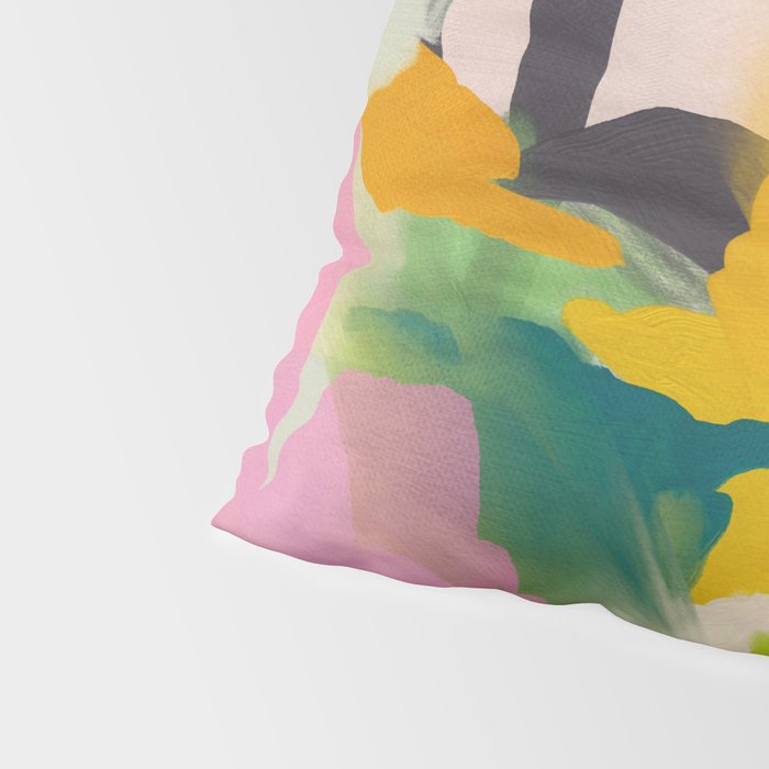 floral color study abstract art Pillow Sham Gallery Image 4
