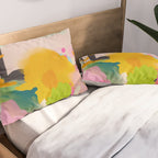 floral color study abstract art Pillow Sham Gallery Image 2