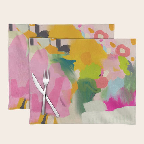 Floral Color Study Abstract Art Placemat Gallery Image 1