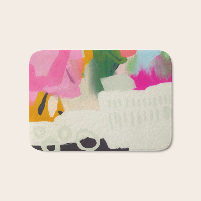 floral color study abstract art Bath Mat Gallery Image 1