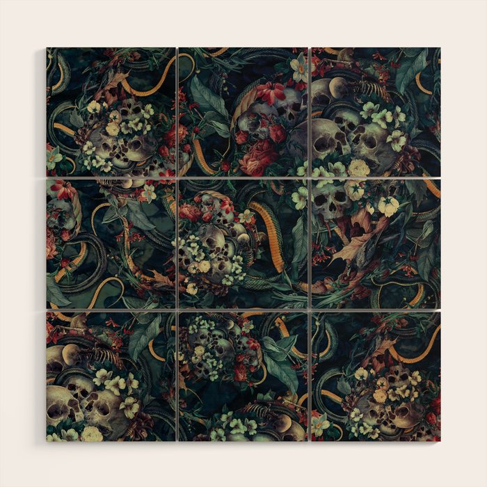 Skulls and Snakes Wood Wall Art Gallery Image 1