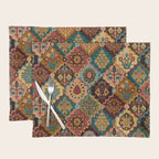 Oriental granny squares Placemat Gallery Image 1