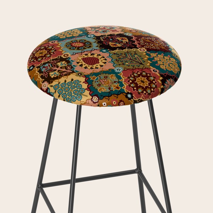 Oriental granny squares Stool Gallery Image 2