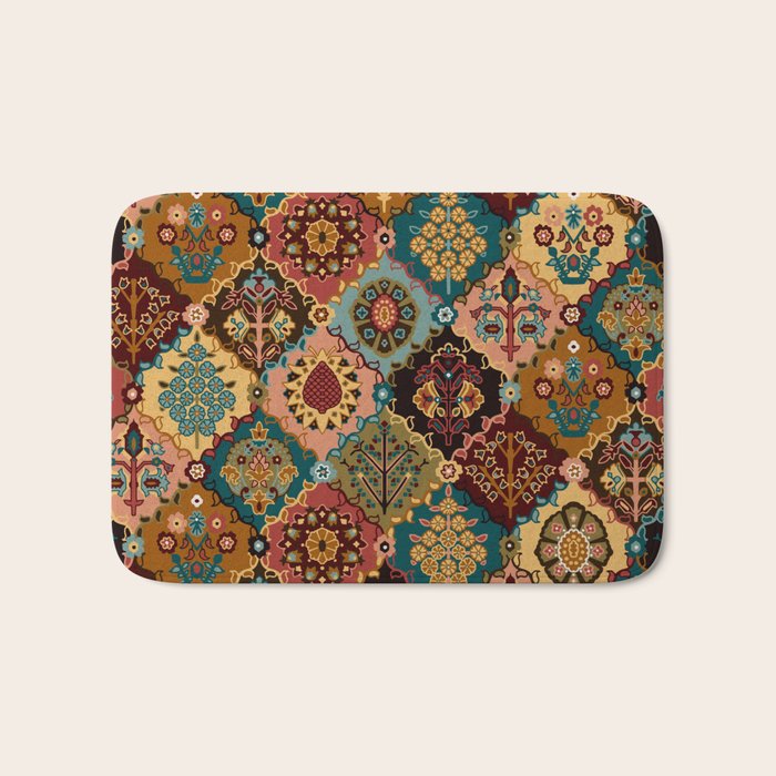 Oriental granny squares Bath Mat Gallery Image 1