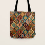 Oriental granny squares Tote Bag Gallery Image 1