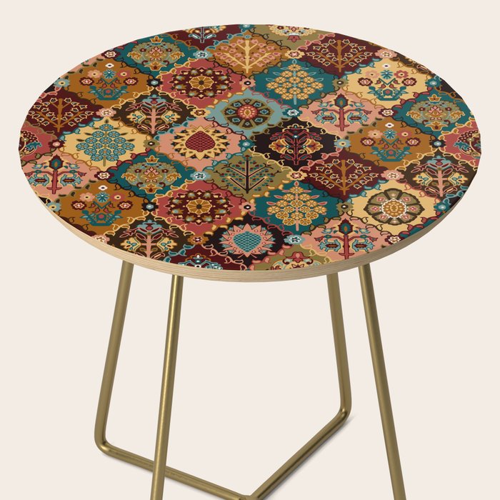 Oriental granny squares Side Table Gallery Image 2