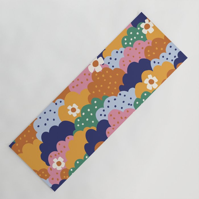 Floral cloudy pattern Yoga Mat Gallery Image 1
