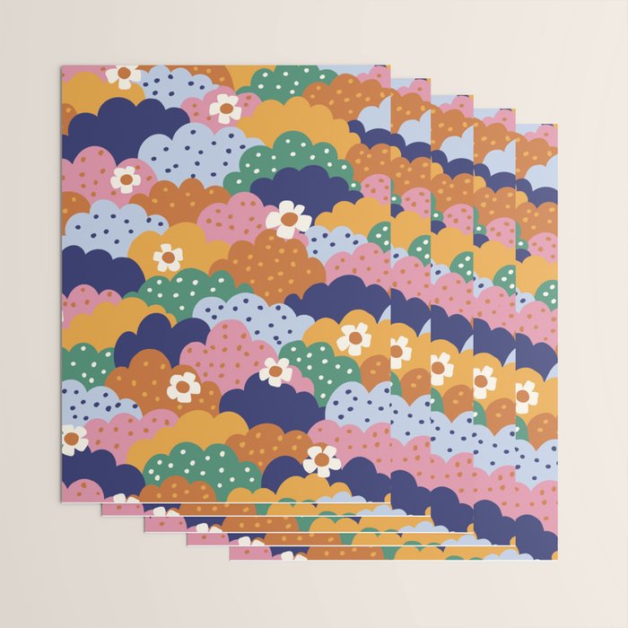 Floral cloudy pattern Wrapping Paper Gallery Image 3