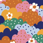 Floral cloudy pattern Coffee Mug Gallery Image 2