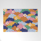 Floral cloudy pattern Welcome Mat Gallery Image 1