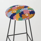 Floral cloudy pattern Stool Gallery Image 2