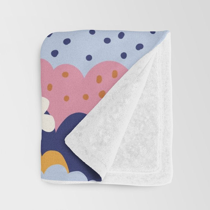 Floral cloudy pattern Throw Blanket Gallery Image 3