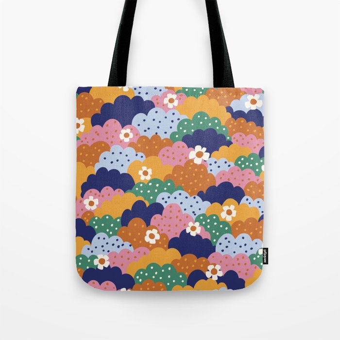 Floral cloudy pattern Tote Bag Gallery Image 1
