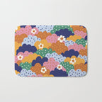 Floral cloudy pattern Bath Mat Gallery Image 1