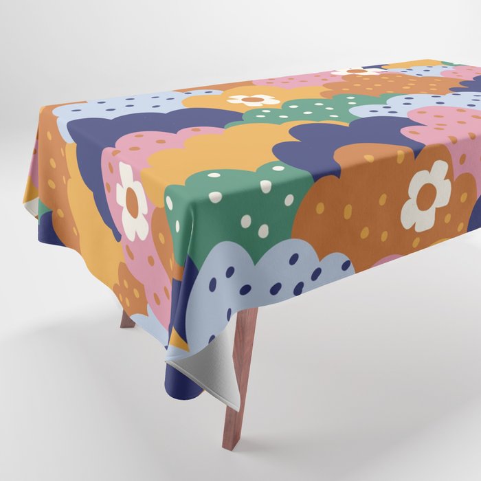 Floral cloudy pattern Tablecloth Gallery Image 1