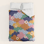 Floral cloudy pattern Duvet Cover Gallery Image 6
