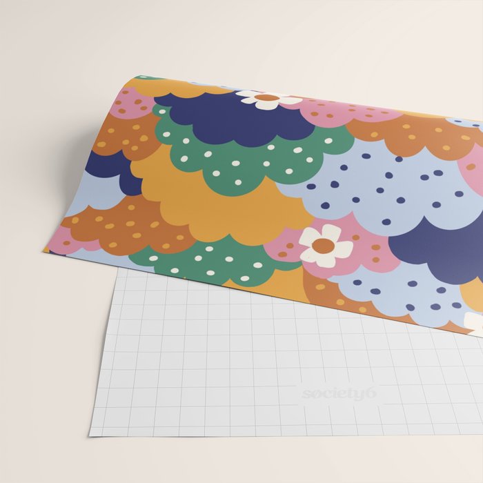 Floral cloudy pattern Wrapping Paper Gallery Image 2