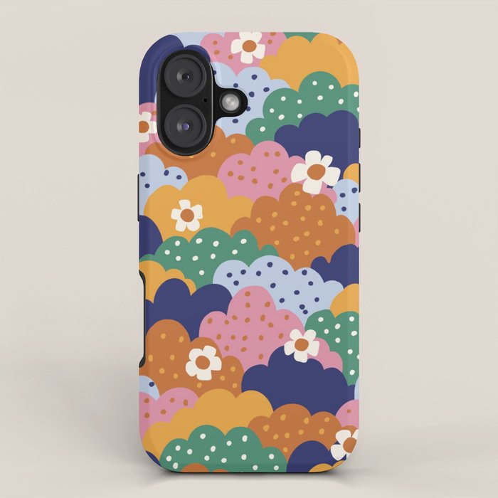 Floral cloudy pattern iPhone Case Gallery Image 1