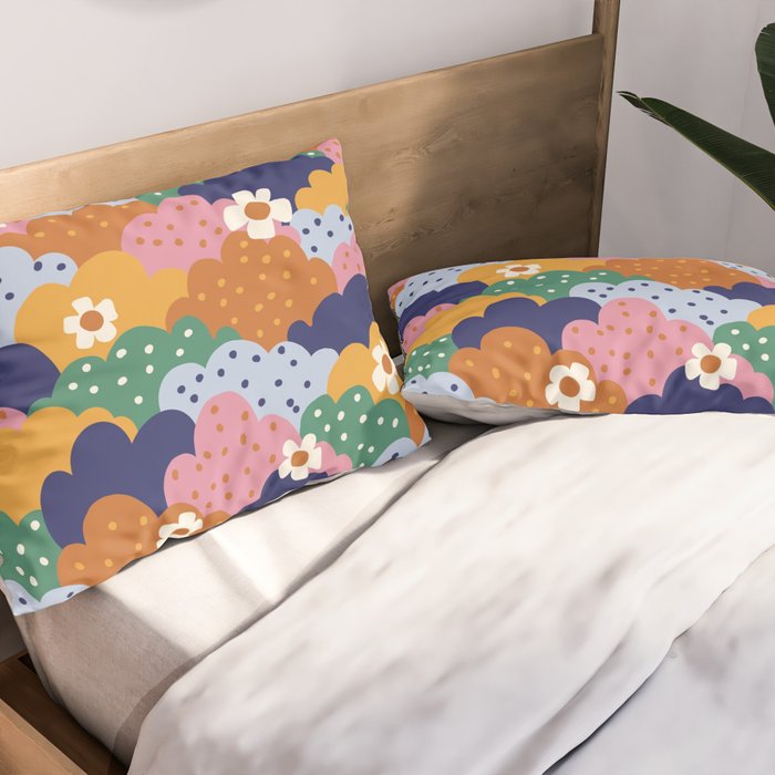 Floral cloudy pattern Pillow Sham Gallery Image 2