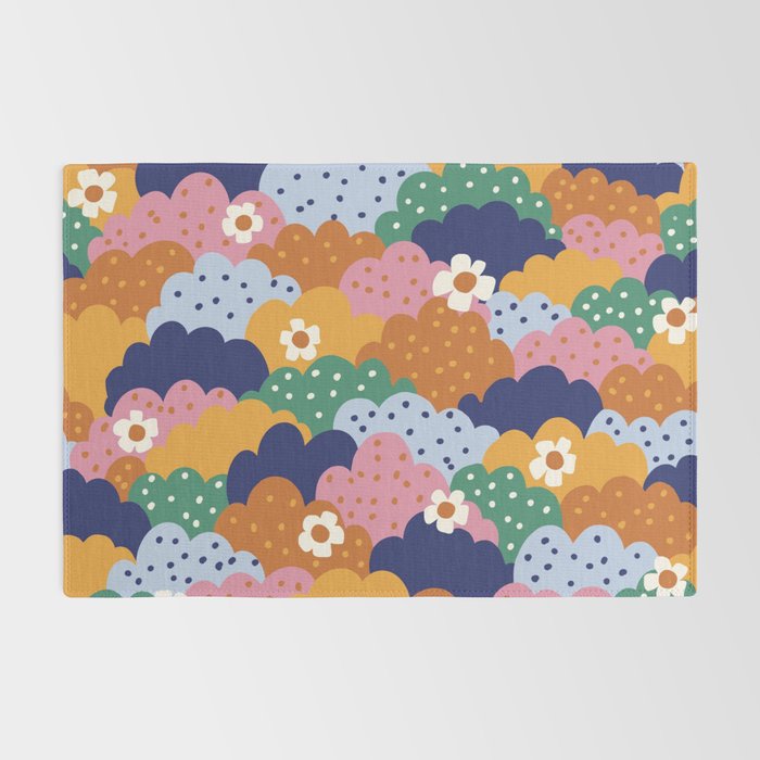 Floral cloudy pattern Rug Gallery Image 2